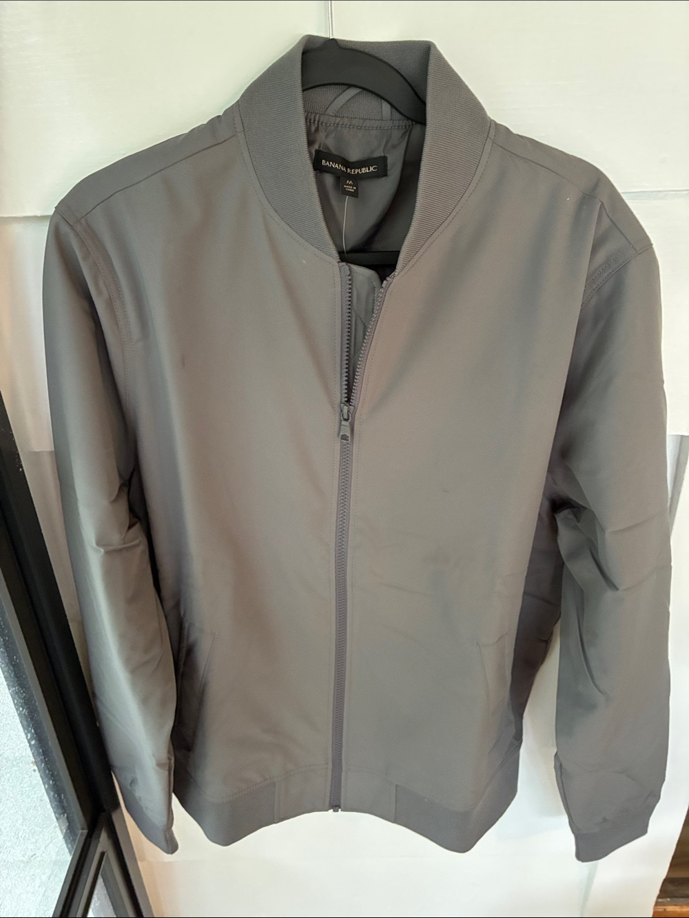 Banana Republic Men's Slate Gray Bomber Jacket